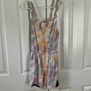 EUC Vans Women's Cradle Pink Tri Dye Romper size small